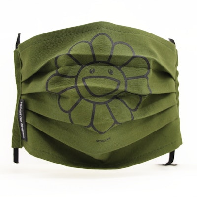 Takashi Murakami Kaikai Kiki Flower Face Mask Moss Green/Black Buy Takashi Murakami Kaikai Kiki Flower Face Mask Moss Green/Black
