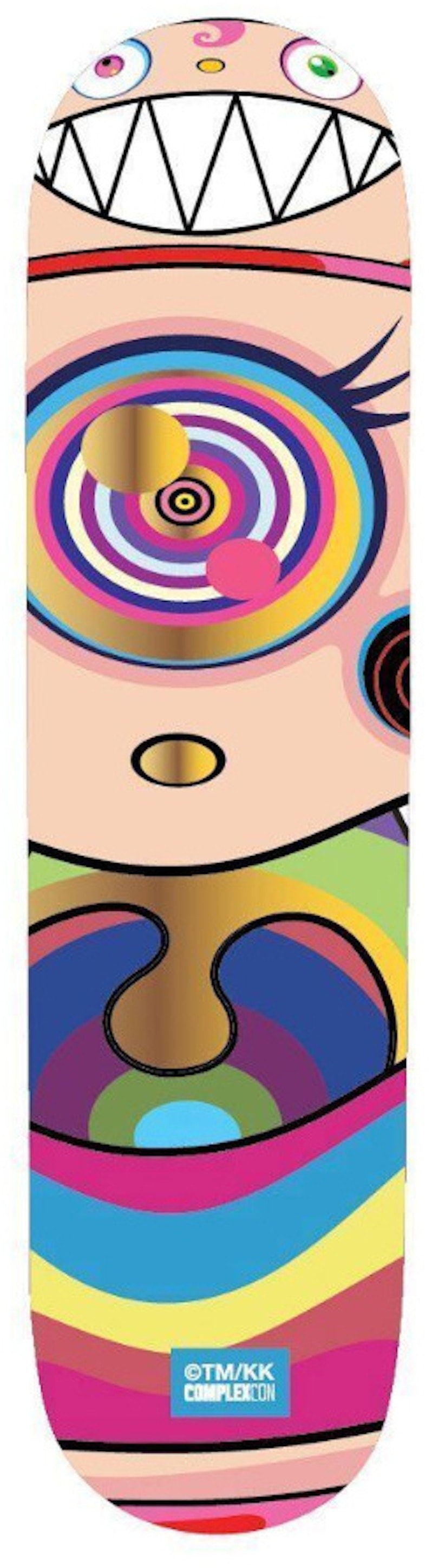takashi-murakami-mouth-skateboard-deck-gold