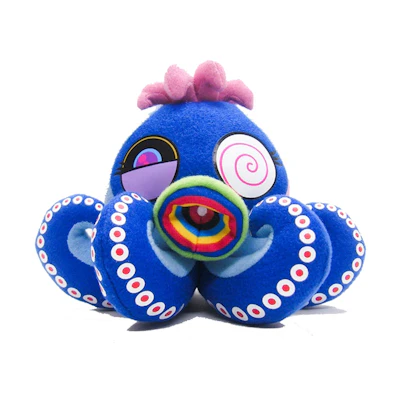 Takashi Murakami Octopus Mini Plush Blue