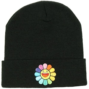 Takashi Murakami x J Balvin Topi Beanie Bunga Pelangi Hitam Buy Takashi Murakami x J Balvin Topi Beanie Bunga Pelangi Hitam