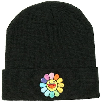 Takashi Murakami x J Balvin Rainbow Flower Beanie Black Buy Takashi Murakami x J Balvin Rainbow Flower Beanie Black