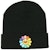 Takashi Murakami x J Balvin Rainbow Flower Beanie Black