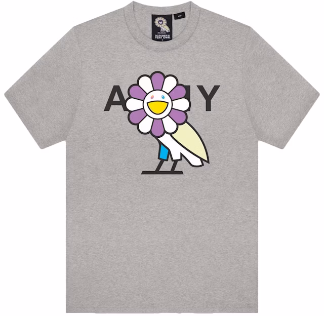 takashi-murakami-x-ovo-surplus-flower-owl-tee-heather-grey