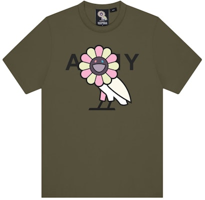 Takashi Murakami x OVO Surplus Flower Owl Tee Military Green Buy Takashi Murakami x OVO Surplus Flower Owl Tee Military Green