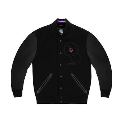 Murakami OVO Varsity Jacket Black
