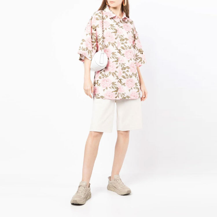 Purchase TEAM WANG Baju Lengan Pendek Cetak Bunga Unisex Pink TW-SK22A004
