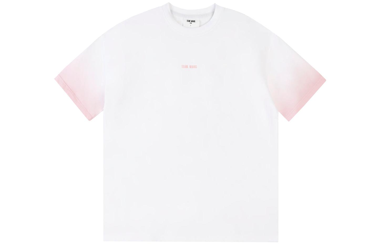 TEAM WANG Gradient Sleeve Logo Cotton T-Shirt - TW-SK22A003