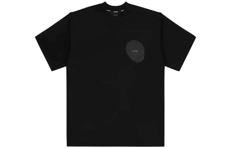 TEAM WANG Logo Print Crewneck Short Sleeve T-Shirt Unisex - Black. TW-FW22A006