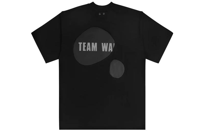 Lookbook Baju-T ''TEAM WANG'' Logo Hitam, Lengan Pendek, Uniseks. TW-FW22A006