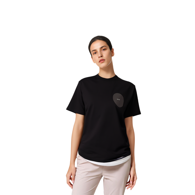 Shop Baju-T ''TEAM WANG'' Logo Hitam, Lengan Pendek, Uniseks. TW-FW22A006