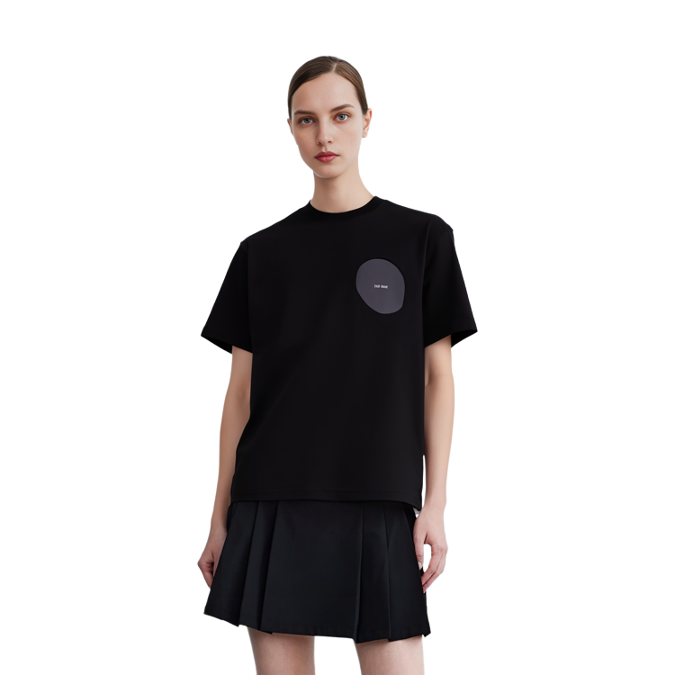 Sizing Baju-T ''TEAM WANG'' Logo Hitam, Lengan Pendek, Uniseks. TW-FW22A006
