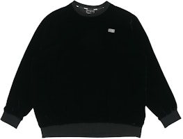 TEAM WANG Logo Velvet Hoodie Black TW-1FW20ST TEAM WANG Logo Velvet Hoodie Black TW-1FW20ST