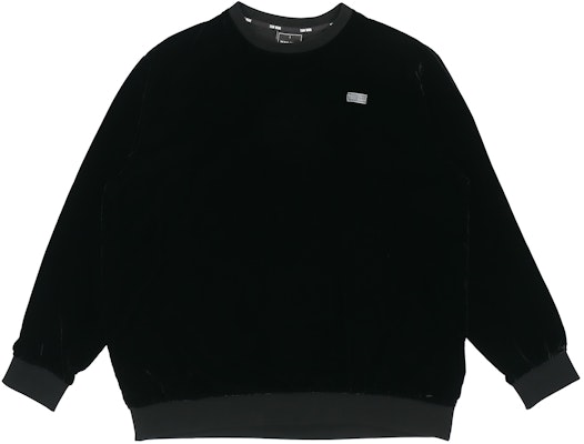 TEAM WANG Logo Velvet Hoodie Black TW-1FW20ST Order TEAM WANG Logo Velvet Hoodie Black TW-1FW20ST