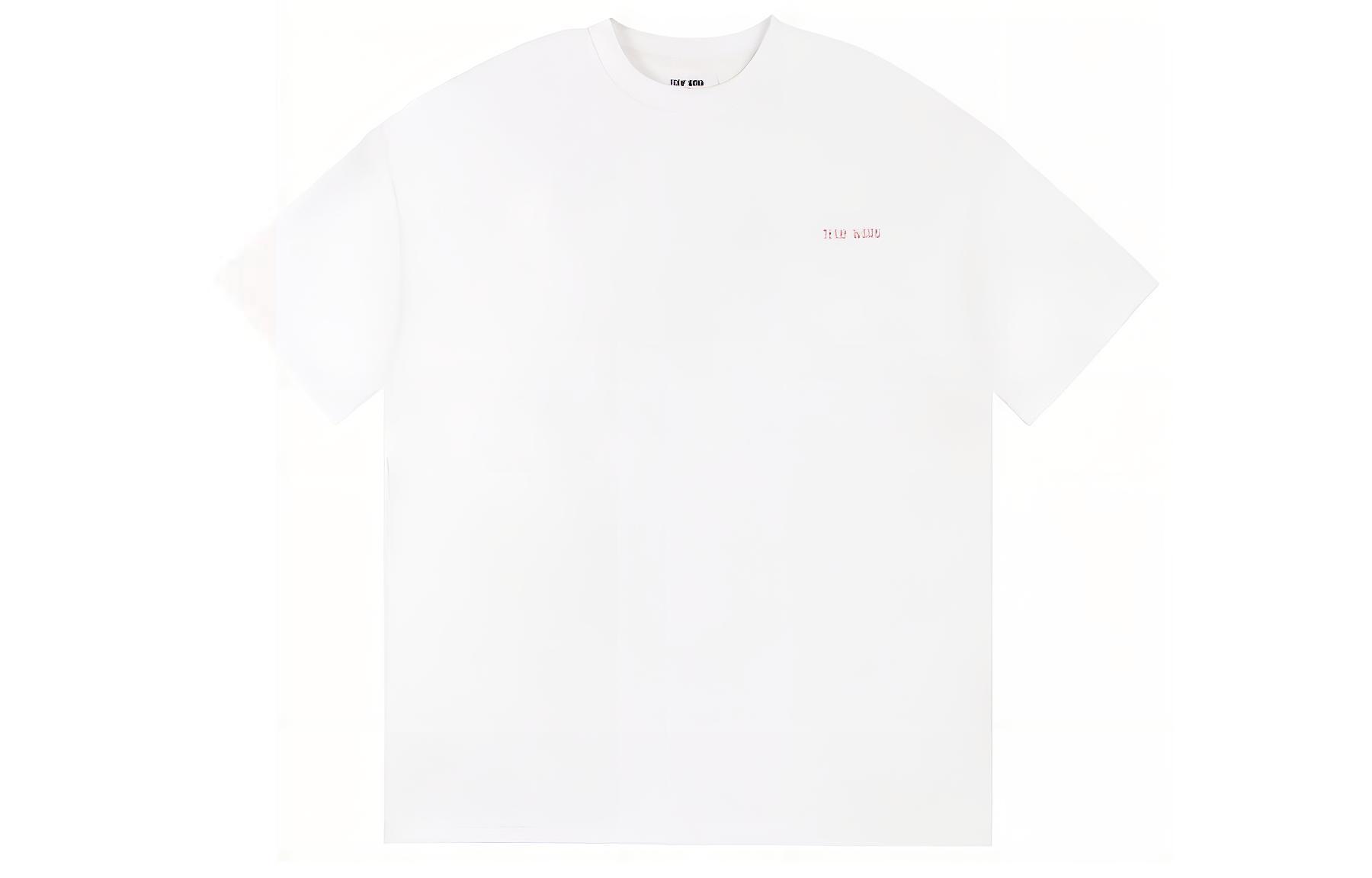 Lookbook TEAM WANG Kemeja-T Grafik Leher Bulat Putih Lengan Pendek Uniseks Kasual TW-SK22A002