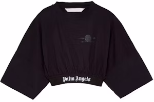 TEAM WANG x Palm Angels Cropped Womens T-shirt Black TEAM WANG x Palm Angels Cropped Womens T-shirt Black