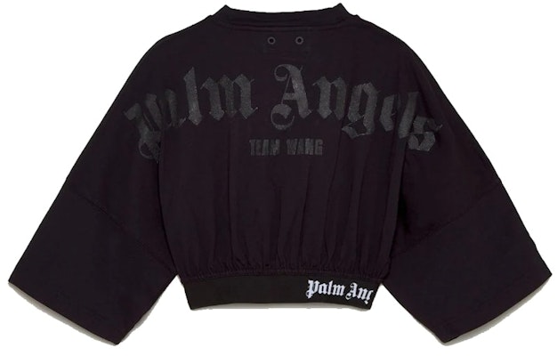 TEAM WANG x Palm Angels Cropped Womens T-shirt Black Order TEAM WANG x Palm Angels Cropped Womens T-shirt Black