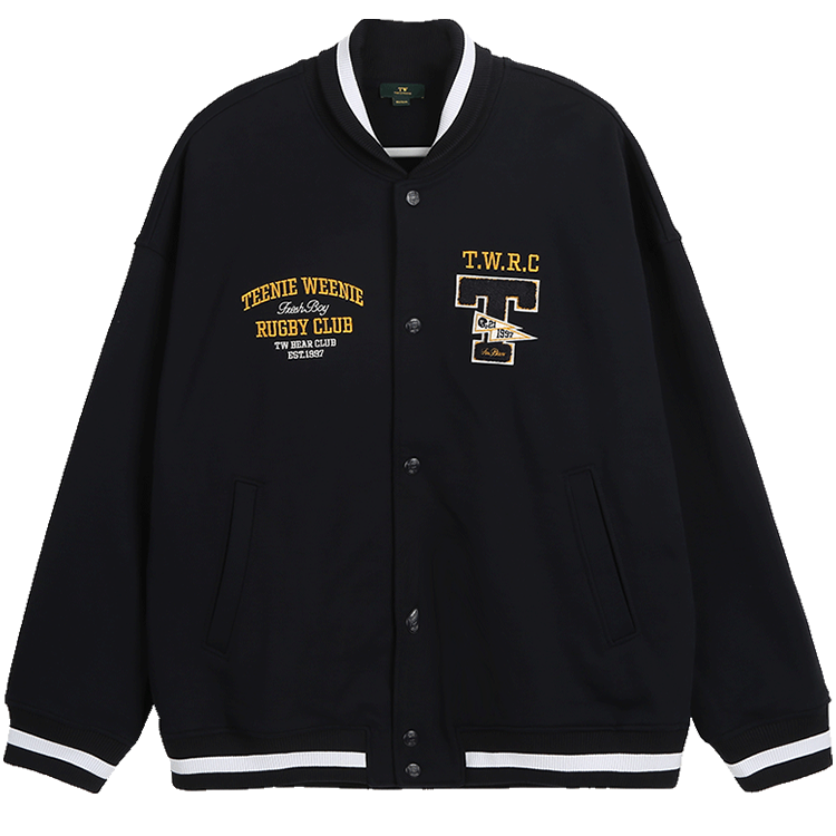 Teenie Weenie Men FW22 Teddy Embroidered Knit Baseball Jacket Unisex TNMZ224914A