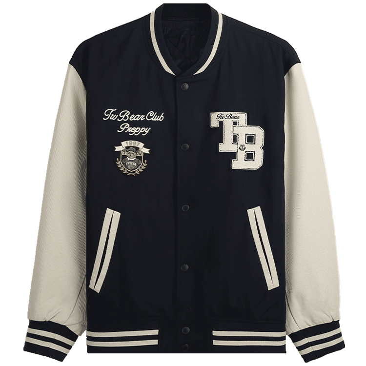 Teenie Weenie Unisex Retro Varsity Jacket with Badge - Perfect Gift Idea TNJP231108K