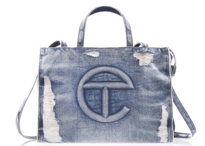 Telfar Medium Shopping Bag Distressed Blue