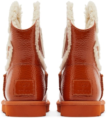 Telfar x UGG Logo Mini Boot 'Crinkle - Spicy Pumpkin' 1155790-SYP Details for Telfar x UGG Logo Mini Boot 'Crinkle - Spicy Pumpkin' 1155790-SYP