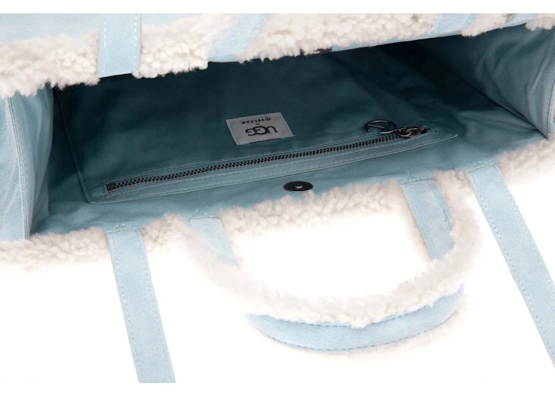 Lookbook 텔파 x 어그 쇼핑백 미디움 블루 
