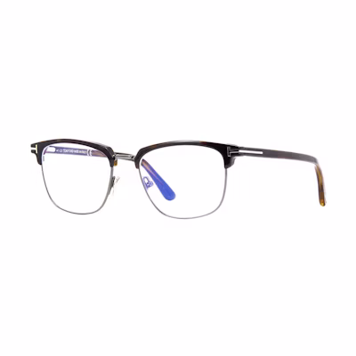 TF Temple Tortoiseshell Lettering - Square Optical Frame FT5683052