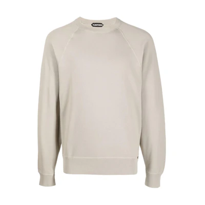 TF TOM FORD FW22 Solid Color Crewneck Pullover Sweatshirt Brown BA265TFJ985N45