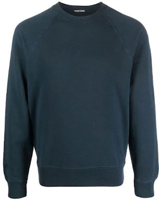 TF TOM FORD FW22 藍色純色Raglan袖圓領長袖男士衛衣 TFJ985BA265B49 Buy TF TOM FORD FW22 藍色純色Raglan袖圓領長袖男士衛衣 TFJ985BA265B49