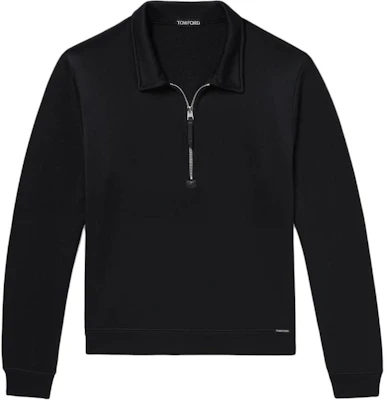 TF TOM FORD SS22 黑色半拉鍊套頭休閒衫 BZ299TFJ254-K09 Buy TF TOM FORD SS22 黑色半拉鍊套頭休閒衫 BZ299TFJ254-K09