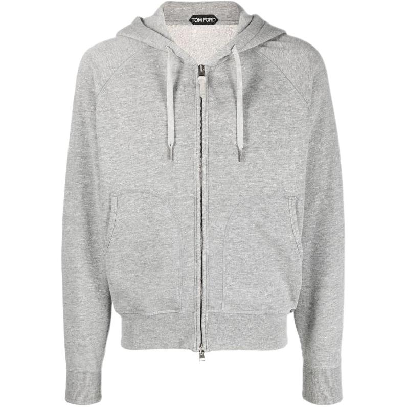 TF TOM FORD SS23 Solid Color Zip Hoodie Men’s Mid Gray JMC004JDL002IG164