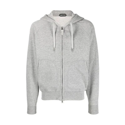 TF TOM FORD SS23 Solid Color Zip Hoodie Men’s Mid Gray JMC004JDL002IG164