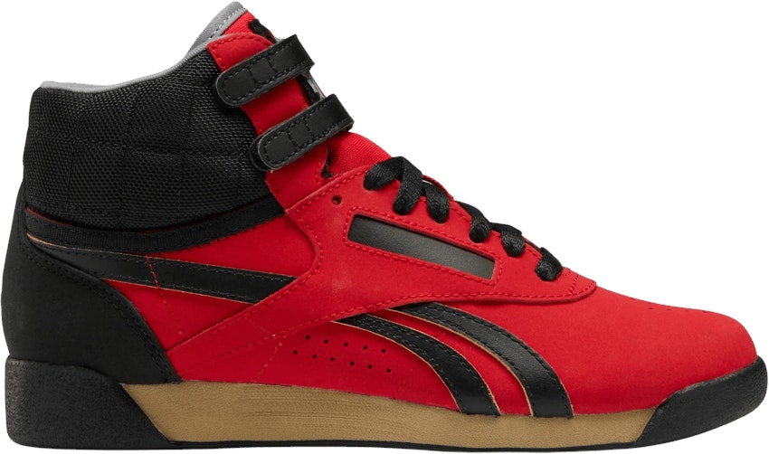 Red high 2025 top reebok freestyle