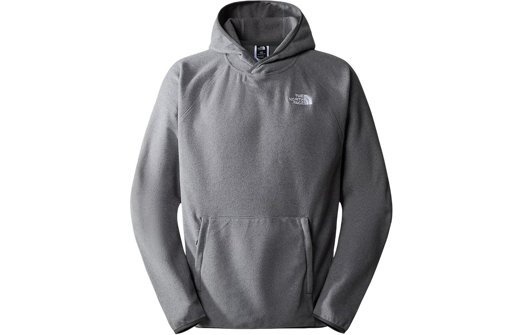 TNF 100 Glacier Grey Hoodie Fleece Jacket with Logo NF0A855Z-DYY