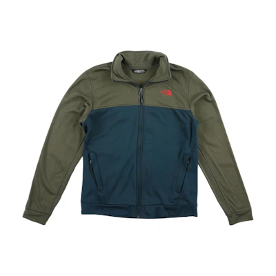 TNF 100WT Cinder Full-Zip Logo Sweatshirt Night Green NF0A3RT1-HSP