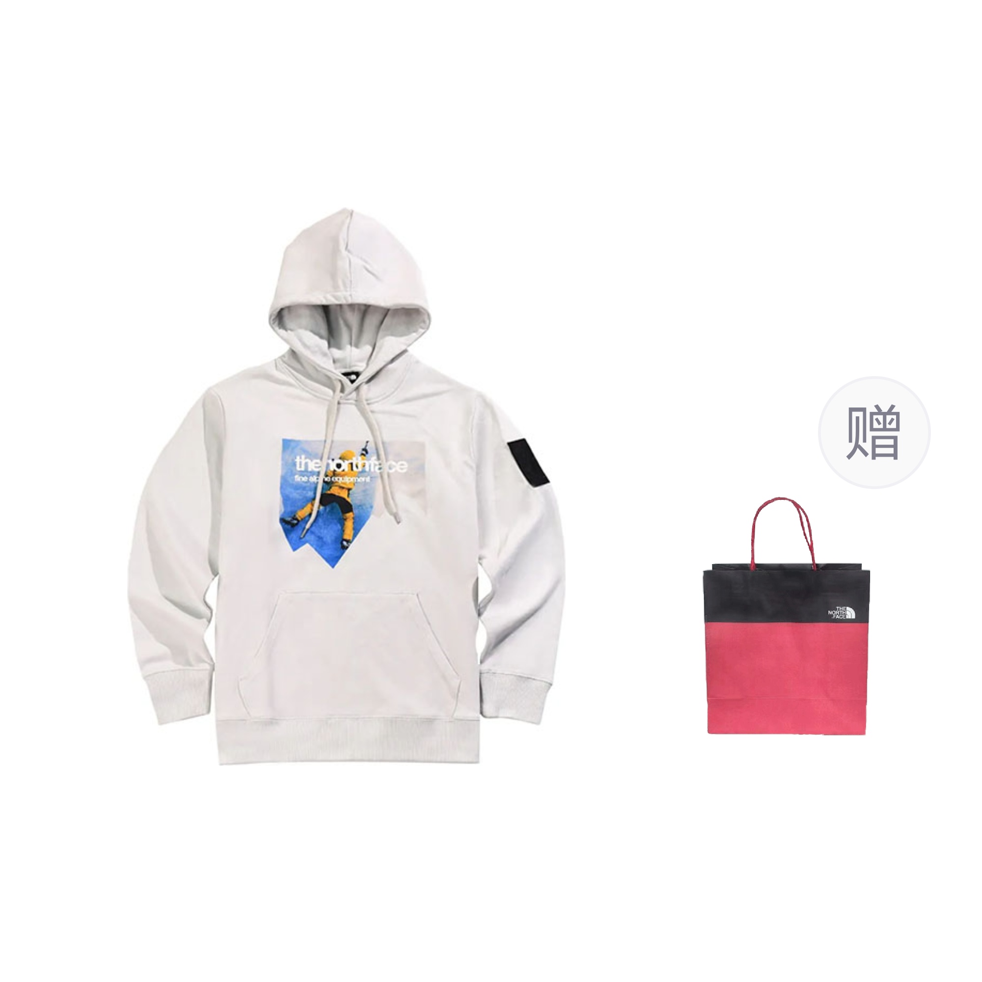 TNF 1986 Alpine Print Sweatshirt Unisex Grey with Logo & Badge NF0A7QQX-9B8 圖 2