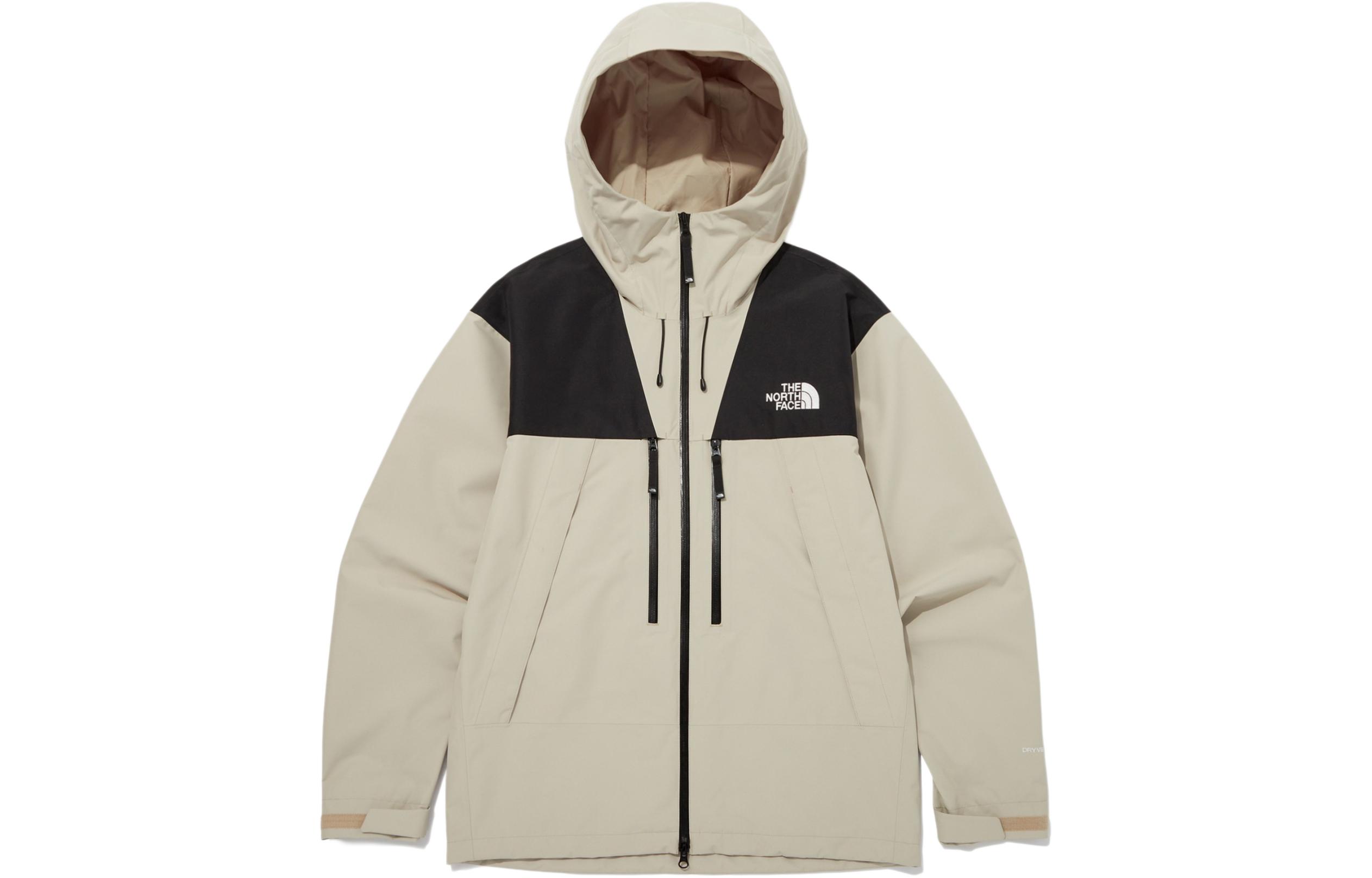 TNF 1990 Mountain Logo Print Hooded Jacket Beige Unisex Outdoor Wear NJ2HQ01B 圖 2