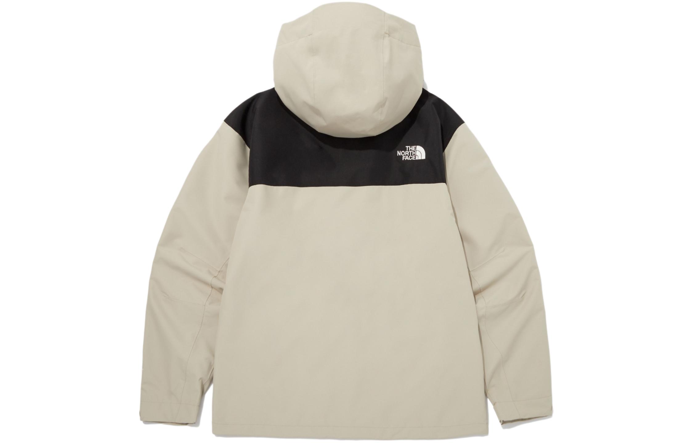 TNF 1990 Mountain Logo Print Hooded Jacket Beige Unisex Outdoor Wear NJ2HQ01B 圖 3