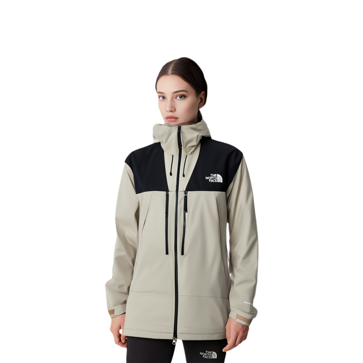 TNF 1990 Mountain Logo Print Hooded Jacket Beige Unisex Outdoor Wear NJ2HQ01B 圖 7