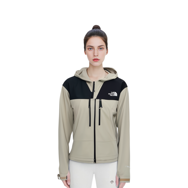 TNF 1990 Mountain Logo Print Hooded Jacket Beige Unisex Outdoor Wear NJ2HQ01B 圖 9