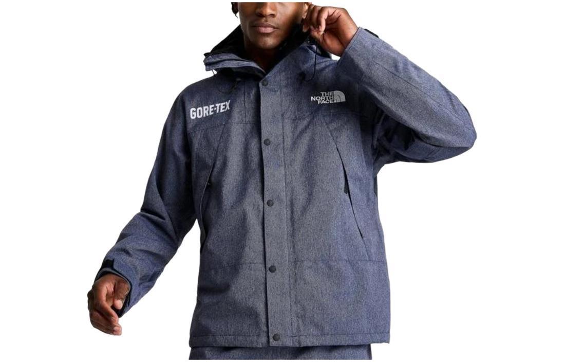 TNF 1990 Series Blue Letter Print Long-Sleeve Jacket NF0A831M-401