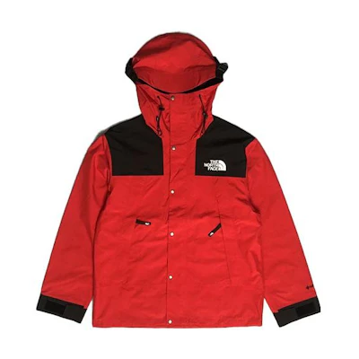 TNF 1990 Series Colorblock Waterproof Windbreaker Hoodie Red Unisex NI2GN41C