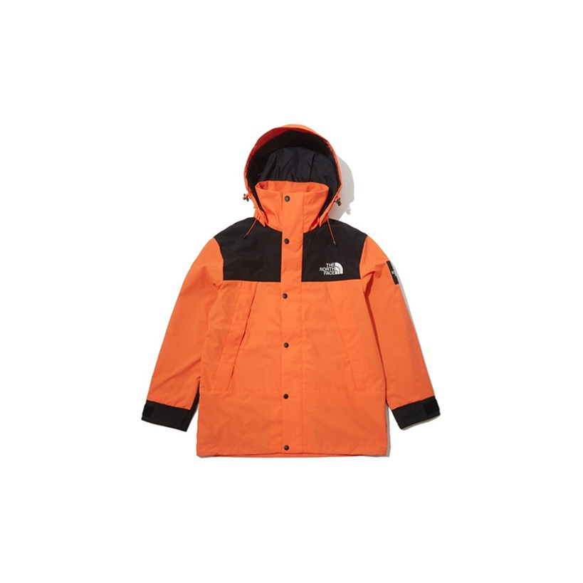 TNF 1990 Series Logo Print Colorblock Hoodie Jacket Orange Unisex NJ4HL02K