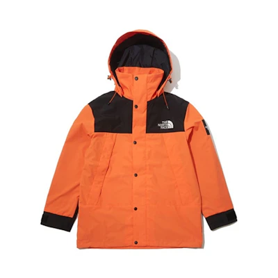 TNF 1990 Series Logo Print Colorblock Hoodie Jacket Orange Unisex NJ4HL02K