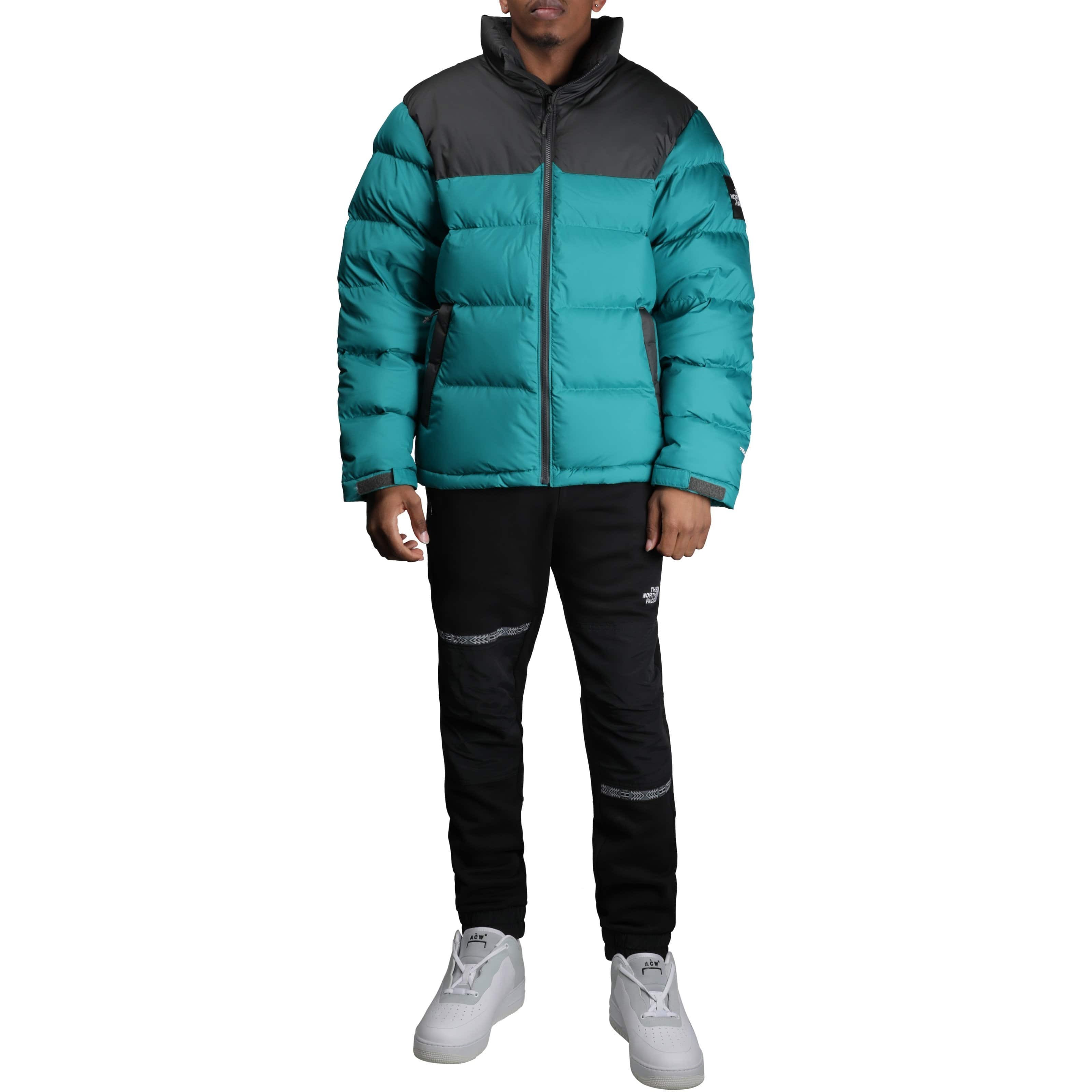 TNF 1992 Nuptse Jacket Asphalt Grey Colorblock Puffer Lake Blue Unisex. T92ZWE-7RD 圖 4