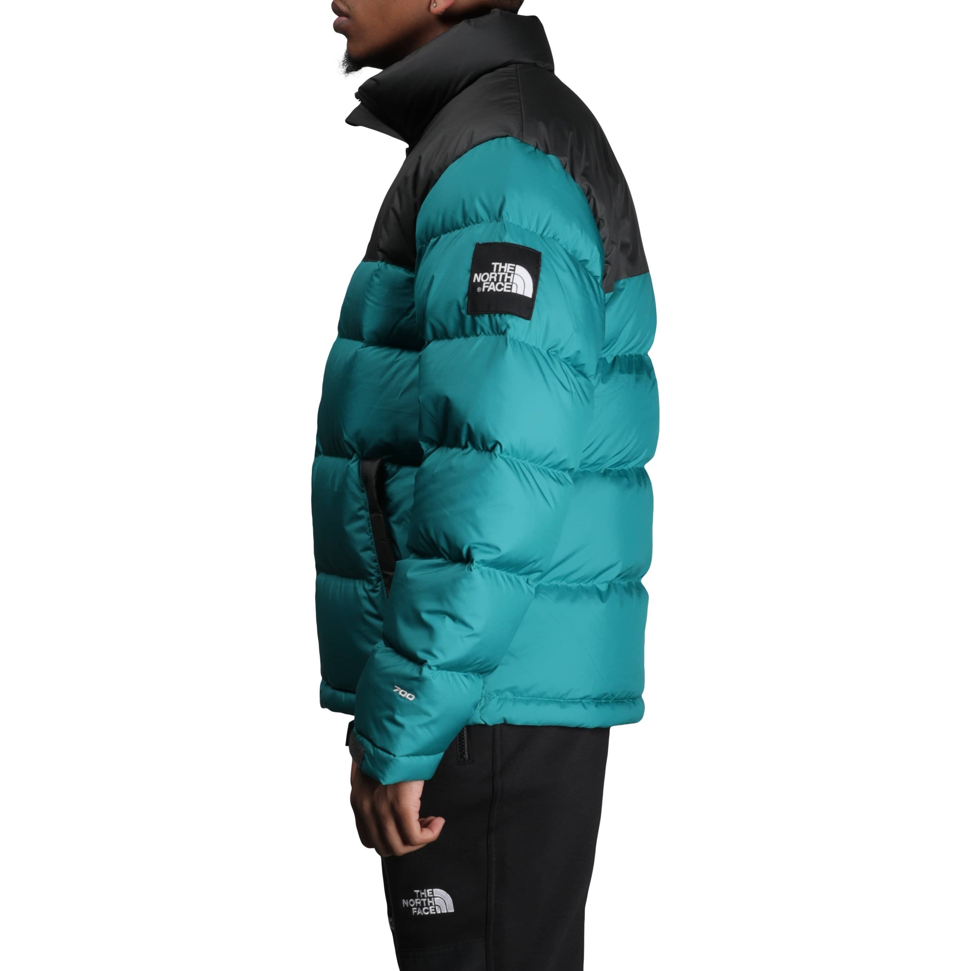 TNF 1992 Nuptse Jacket Asphalt Grey Colorblock Puffer Lake Blue Unisex. T92ZWE-7RD 圖 7
