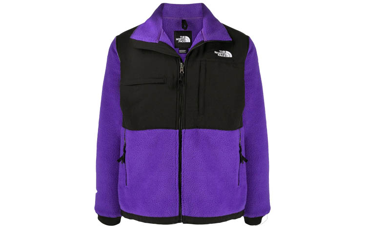 TNF 1995 Retro Fleece Jacket Purple - Vintage Colorblock Style NF0A4QYJ-NL4