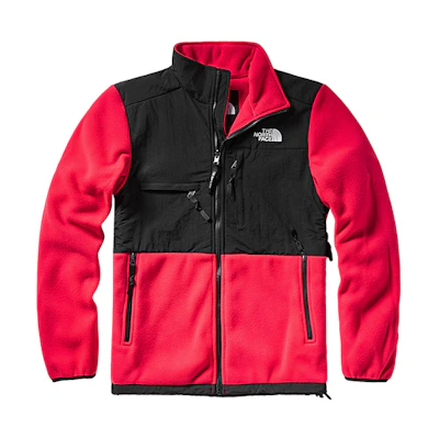 TNF 1995 Series Colorblock Fleece Jacket Red Unisex Couple Style NF0A4NCJ-682