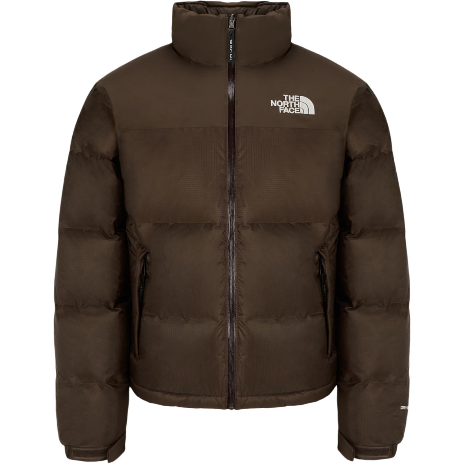 The North Face 1996 Brown Puffer Jacket Solid Zip-Up Down Coat NJ1DQ66A