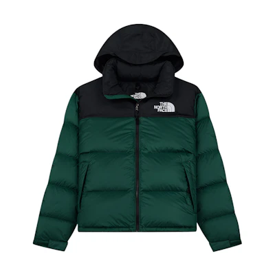 TNF 1996 Collection Green Hooded Puffer Jacket 700 Fill Unisex T93C8D-N3P