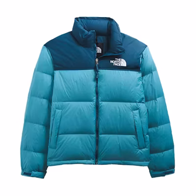 TNF 1996 Colorblock Logo High-Neck Puffer Jacket Men, Montreal Blue NF0A3C8D-9NQ